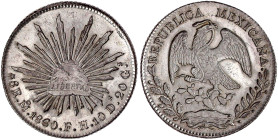 Ausländische Münzen und Medaillen

Mexiko

Republik, 1823-1864

8 Reales 1860 Mo FH, Mexico City. vorzüglich, min. berieben