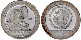 Ausländische Münzen und Medaillen

Mexiko

Republik, seit 1867

100 Pesos Silbergedenkmünze (1 Unze) 1993. Präkolumbische Hochkulturen. Guerrero...
