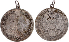 Ausländische Münzen und Medaillen

Polen

Nikolaus I. von Rußland, 1825-1855

10 Zloty = 1 1/2 Rubel 1835, St. Petersburg. sehr schön, gehenkelt...