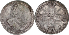 Ausländische Münzen und Medaillen

Russland

Peter I. der Große, 1689-1725

Rubel 1725, St. Petersburg. Sogen. "Sonnenrubel". 28,19 g. fast sehr...