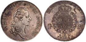 Ausländische Münzen und Medaillen

Schweden

Gustav III. Adolf, 1771-1792

Riksdaler 1782 OL, Stockholm. Mit Randschrift. 28,94 g. sehr schön, s...