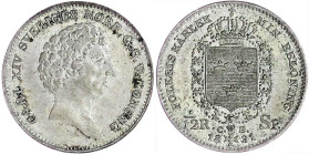 Ausländische Münzen und Medaillen

Schweden

Carl XIV. Johan, 1818-1844

1/12 Riksdaler Specie 1831 CB. fast Stempelglanz, Prachtexemplar. Kraus...