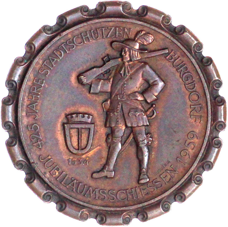 Ausländische Münzen und Medaillen

Schweiz-Bern

Einseitige Bronzemedaille 1...