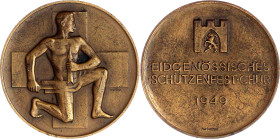 Ausländische Münzen und Medaillen

Schweiz-Chur, Stadt

Bronzemedaille 1949 von Huguenin. Eidgen. Schützenfest. 50 mm. vorzüglich, kl. Randfehler....