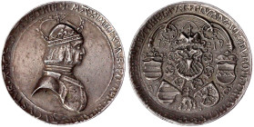 Römisch Deutsches Reich

Haus Habsburg

Maximilian I., 1486-1519

Doppelter Guldiner 1519, Hall. Stempel von Ulrich Ursentaler. + MAXIMILIANVS •...