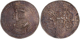 Römisch Deutsches Reich

Haus Habsburg

Ferdinand I., 1521-1564

Doppeltaler 1532, Klagenfurt oder St. Veit. * FERDI * D * G * ROMA * HVN * BOEM...