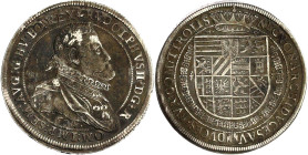 Römisch Deutsches Reich

Haus Habsburg

Rudolf II., 1576-1612

Reichstaler 1604 Hall. Herrscherhaupt leicht nach oben gerichtet, Löwenkopfschult...