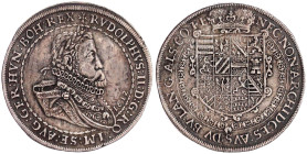 Römisch Deutsches Reich

Haus Habsburg

Rudolf II., 1576-1612

Reichstaler 1612, Ensisheim. 25,90 g. sehr schön, Felder überarbeitet und kl. Sch...
