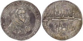 Römisch Deutsches Reich

Haus Habsburg

Ferdinand II., 1619-1637

Reichstaler (sog. Jagdtaler) 1626, Breslau. * FERDINANDVS ° II • D : G • RO • ...