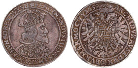 Römisch Deutsches Reich

Haus Habsburg

Ferdinand III., 1637-1657

Dicker doppelter Reichstaler 1650 GH, Breslau. Brustb. mit Bügelkrone und Spi...