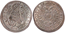 Römisch Deutsches Reich

Haus Habsburg

Leopold I., 1657-1705

6 Kreuzer 1687 MM, Wien. vorzüglich/Stempelglanz, kl. Schrötlingsfehler. Herinek ...