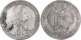 Römisch Deutsches Reich

Haus Habsburg

Karl VI., 1711-1740

Reichstaler 1718, Hall. 28,12 g. sehr schön, Broschierspuren, Felder überarbeitet. ...