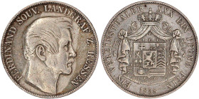 Altdeutsche Münzen und Medaillen

Hessen-Homburg

Ferdinand, 1848-1866

Vereinstaler 1858. sehr schön. Jaeger 91. Thun 202. AKS 172.