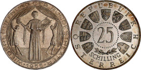 Römisch Deutsches Reich

Republik Österreich

2. Republik nach 1945

25 Schilling 1955, Bundestheater. Auflage nur 5000 Ex. Polierte Platte. Nil...