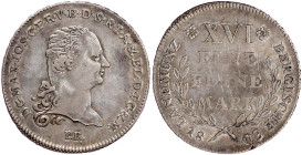 Altdeutsche Münzen und Medaillen

Jülich/-Berg

Maximilian Joseph von Bayern, 1799-1806

Reichstaler 1803. 19,25 g. sehr schön, Schrötlingsfehle...