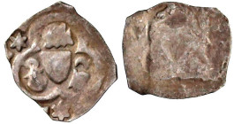 Altdeutsche Münzen und Medaillen

Leuchtenberg

Albrecht I., 1378-1404

Einseitiger Pfennig o.J. Pleystein. Bindenschild im Dreipass, an den Sei...