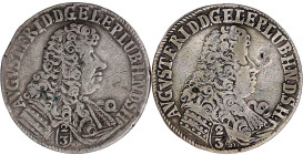Altdeutsche Münzen und Medaillen

Lübeck-Bistum

August Friedrich, 1666-1705

2 X 2/3 Taler 1688, Kaltenhof. beide fast sehr schön, einmal Schrö...