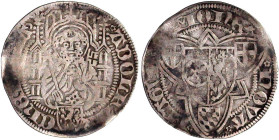 Altdeutsche Münzen und Medaillen

Mainz-Erzbistum

Adolf II. von Nassau, 1461-1475

Weißpfennig o.J. (ab 1464). Titel "Archiepiscopus". fast seh...
