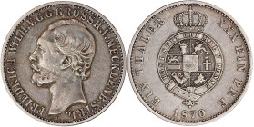 Altdeutsche Münzen und Medaillen

Mecklenburg-Strelitz

Friedrich Wilhelm, 1860-1904

Vereinstaler 1870 A. gutes sehr schön, schöne Patina. Jaeg...