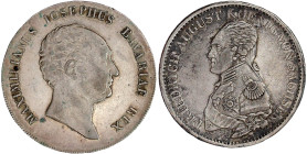 LOTS

Deutsche Münzen bis 1871

2 Taler: Bayern Kronentaler 1816 (ss, gestichelt) und Sachsen 1821 IGS (ss, justiert)
