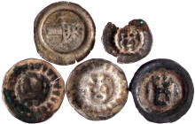 LOTS

Deutsche Münzen bis 1871

5 div. Hohlpfennige des 14./15. Jh. Lübeck, Hamburg, Brandenburg, etc. schön bis sehr schön