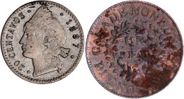 LOTS

Ausland

Amerika

2 Stück: Dominikanische Republik 20 Centavos 1897 A. Argentinien Buenos Aires Kupfer Real 1840. sehr schön, gereinigt un...