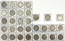 LOTS

Sammlungen allgemein

31 Silbermünzen des 18. bis frühen 20. Jh. in Crowngröße. Belgien (u.a. 5 Francs 1848, 1849, 1851, 1865), Spanien (12 ...