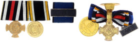 Orden und Ehrenzeichen

Deutschland

Deutsche Länder, bis 1918

Preussen: Zweier-Ordensspange mit Kriegsdenkmünze 1870/71, Königgrätz-Kreuz 1866...