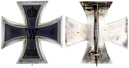 Orden und Ehrenzeichen

Deutschland

Deutsche Länder, bis 1918

Preussen: Eisernes Kreuz I. Klasse 1914 flache Form, Hersteller G (Godet, Berlin...