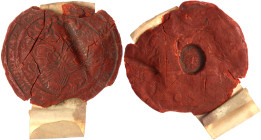 Militaria

Sonstige militär. Gegenstände

Rotes Original-Wachssiegel o.J.(um 1624) mit Pergamentresten. SIGILLVM ORDINVM BELGII ADVERSVM um Pfeilb...