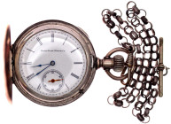 Varia

Uhren

Taschenuhren

Amerikanische Herrentaschenuhr 1885, ELGIN, Chicago, Illinois. 53 mm. Mit Uhrenkette. Werk defekt