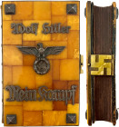 Literatur

Drittes Reich, 1933-1945

Hitler, Adolf. Mein Kampf. "Königsberger Bernsteinausgabe". München 1940. (514.-518. Auflage). Luxusausgabe i...