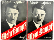 Literatur

Drittes Reich, 1933-1945

Hitler, Adolf. Mein Kampf. München 1937 (44. Auflage). Zwei Einzelbände, Taschenbuchformat, farbig broschiert...