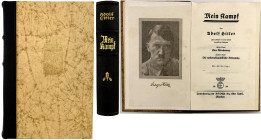 Literatur

Drittes Reich, 1933-1945

Hitler, Adolf. Mein Kampf. München 1938 (355./359. Auflage) Hochzeitsausgabe der Stadt Hattingen. Ohne Widmun...