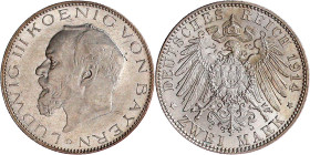 Reichssilbermünzen J. 19-178

Bayern

Ludwig III., 1913-1918

2 Mark 1914 D. gutes vorzüglich. Jaeger 51.