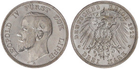 Reichssilbermünzen J. 19-178

Lippe

Leopold IV., 1904-1918

3 Mark 1913 A. vorzüglich/Stempelglanz. Jaeger 79.