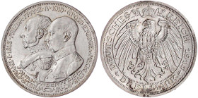 Reichssilbermünzen J. 19-178

Mecklenburg-Schwerin

Friedrich Franz IV., 1897-1918

3 Mark 1915 A. 100 Jahrfeier. vorzüglich/Stempelglanz. Jaege...