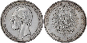 Reichssilbermünzen J. 19-178

Mecklenburg-Strelitz

Friedrich Wilhelm, 1860-1904

2 Mark 1877 A. gutes vorzüglich, etwas berieben. Jaeger 90.