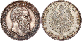 Reichssilbermünzen J. 19-178

Preußen

Friedrich III., 1888

2 Mark 1888 A. fast Stempelglanz, schöne Patina. Jaeger 98.