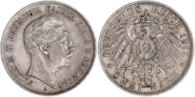 Reichssilbermünzen J. 19-178

Preußen

Wilhelm II., 1888-1918

2 Mark 1892 A. Seltenes Jahr. gutes sehr schön. Jaeger 102.