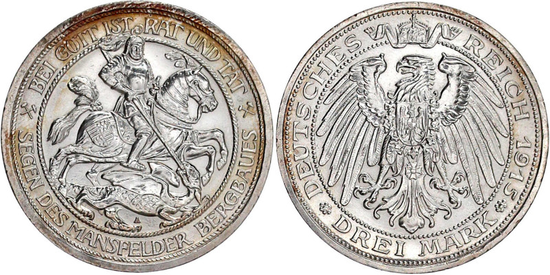 Reichssilbermünzen J. 19-178

Preußen

Wilhelm II., 1888-1918

3 Mark 1915...