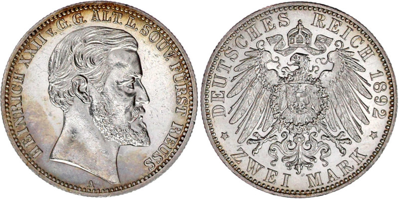 Reichssilbermünzen J. 19-178

Reuß, ältere Linie

Heinrich XXII., 1859-1902...