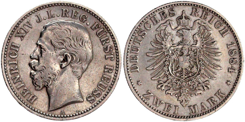 Reichssilbermünzen J. 19-178

Reuß, jüngere Linie

Heinrich XIV., 1867-1913...