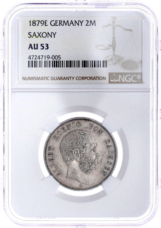Reichssilbermünzen J. 19-178

Sachsen

Albert, 1873-1902

2 Mark 1879 E. S...