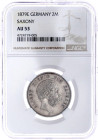 Reichssilbermünzen J. 19-178

Sachsen

Albert, 1873-1902

2 Mark 1879 E. Seltener Jahrgang. NGC Grading AU 53. fast sehr schön. Jaeger 121.