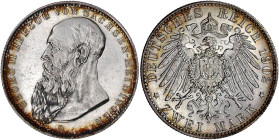 Reichssilbermünzen J. 19-178

Sachsen-Meiningen

Georg II., 1866-1914

2 Mark 1902 D. Kurzer Bart. vorzüglich/Stempelglanz, min. berieben. Jaege...
