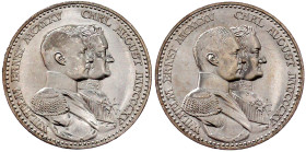 Reichssilbermünzen J. 19-178

Sachsen-Weimar-Eisenach

Wilhelm Ernst, 1901-1918

2 X 3 Mark 1915 A. Zur 100 Jahr-Feier. beide fast Stempelglanz....