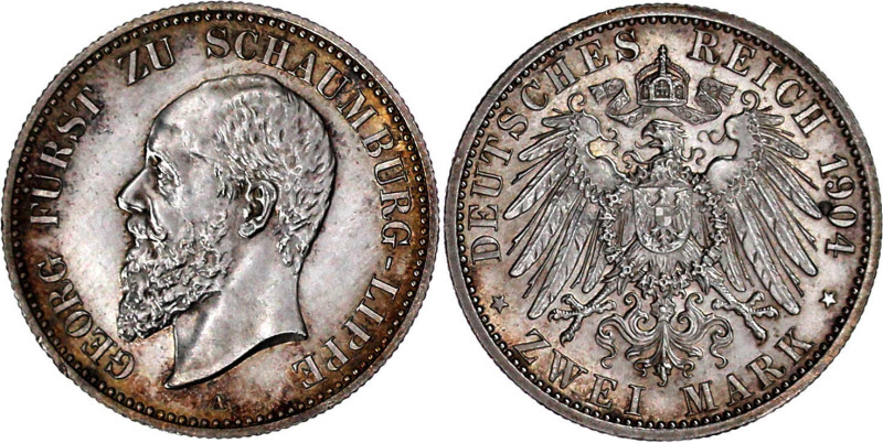 Reichssilbermünzen J. 19-178

Schaumburg-Lippe

Georg, 1893-1911

2 Mark 1...