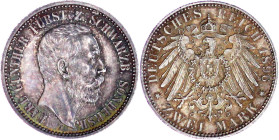 Reichssilbermünzen J. 19-178

Schwarzburg-Sondershausen

Karl Günther, 1880-1909

2 Mark 1896 A. vorzüglich/Stempelglanz, schöne Patina. Jaeger ...