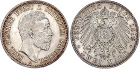 Reichssilbermünzen J. 19-178

Schwarzburg-Sondershausen

Karl Günther, 1880-1909

2 Mark 1896 A. vorzüglich/Stempelglanz, kl. Kratzer. Jaeger 16...